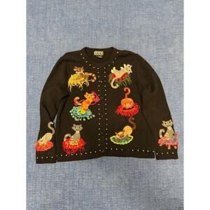 Berek By Takako Sakon Women's Cardigan Cat Sweater Medium
